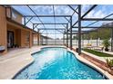 Enjoy the sparkling pool with screened enclosure and an outdoor seating area for relaxing afternoons at 2717 Eagle Cliff Dr, Kissimmee, FL 34746