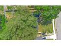 Aerial view showcasing a cozy home nestled under a canopy of mature trees at 3703 Pembrook Dr, Orlando, FL 32810