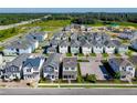 Aerial view of a new home community with various houses and landscaping at 438 Belmond Dr, Debary, FL 32713