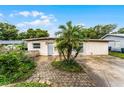 Quaint single-story home featuring a cozy front yard with a unique stone walkway and established greenery at 4908 Seminole Ave, Winter Park, FL 32792