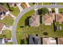 Bird's eye view of the house and its surrounding landscape at 51 Andora Ct, Kissimmee, FL 34758