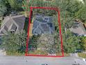Aerial view of house, pool, and solar panels at 3954 Old Dunn Rd, Apopka, FL 32712