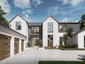 Stylish two-story home with white brick and a dark gray metal roof at 9105 Sheen Sound St, Orlando, FL 32836