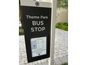 Theme park bus stop with schedule information at 14501 Grove Resort Ave # 3640, Winter Garden, FL 34787