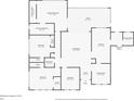 Detailed floor plan showcasing layout of bedrooms, bathrooms, kitchen, living room, patio, and other spaces at 1660 Killean Ct, Apopka, FL 32712