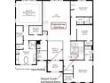 Second floor plan with open railing, stained treads and risers, and walk-in closets at 9620 English Laurel E Ct, Orlando, FL 32827