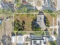 Overhead view showing the house and large lot in a residential area at 514 S 7Th St, Lake Wales, FL 33853
