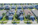Solar-paneled house in a neighborhood with pools and lush landscaping at 8059 King Palm Cir, Kissimmee, FL 34747