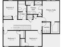 Second floor plan featuring primary suite, three bedrooms, and laundry at 5701 Le Marin Way, Kissimmee, FL 34758