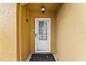 Front entryway with white door and storm door at 11944 Cheltinham Dr, Orlando, FL 32824
