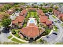 Community view with pool, clubhouse, and ample parking at 1065 Park Ridge Cir, Kissimmee, FL 34746