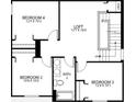 Detailed floor plan showing the layout of the second floor, including bedrooms and loft at 1696 Andover Ridge Dr, Deland, FL 32720