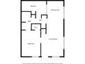 One bedroom floor plan, including kitchen, living room, and bath at 604 Northlake Dr, Sanford, FL 32773