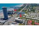 Aerial view of condo 2626, near public beachfront park and local neighborhood at 2626 S Atlantic Ave # 102, Daytona Beach Shores, FL 32118