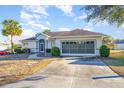 Single-story house with a screened garage and landscaped yard at 17478 Se 115Th Terrace Rd, Summerfield, FL 34491