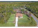 Aerial view of a house with a large yard and surrounding trees at 18433 Reynolds Pkwy, Orlando, FL 32833