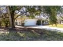 House with a large tree in front and a long driveway at 501 S Lacy Cir, Deltona, FL 32725