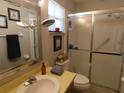 Clean bathroom with shower and updated vanity at 749 E Yorkshire Dr, Deland, FL 32724