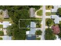 Bird's-eye view showcasing the home's private lot and neighborhood setting at 801 E 8Th Ave, New Smyrna Beach, FL 32169