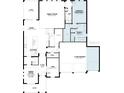 Two-story home floor plan with 3-car garage, large kitchen, and owner's suite at 2726 Ravencliffe Ter, Oviedo, FL 32765