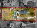 Aerial view of property showing house, pool, and large yard at 2711 W Highland Ave, Apopka, FL 32712