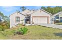 Charming single-Gathering home with neutral color, attached two-car garage, with minimal landscaping at 935 Don Wilson Ave, Apopka, FL 32712