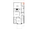 Second floor layout shows primary bedroom, bath, and two additional bedrooms at 7260 Big Cedar Aly, Groveland, FL 34736