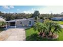 Cute ranch home with spacious yard, driveway and tropical landscaping at 26608 Bermuda Dr, Tavares, FL 32778