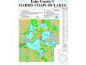 Harris Chain of Lakes map showing boat ramps, navigational locks, and other points of interest at 26608 Bermuda Dr, Tavares, FL 32778