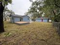 Backyard with new deck and detached garage at 2104 Newman St, Orlando, FL 32803