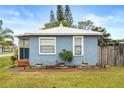 Quaint blue house with a metal roof and well-maintained lawn at 922 Wyoming Ave, St Cloud, FL 34769