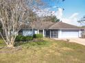 One-story house with a brown roof, attached garage, and a large tree in front at 2810 Summerfield St, Deltona, FL 32738
