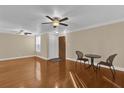 Living room with hardwood floors and ceiling fan at 526 Orange Dr # 37, Altamonte Springs, FL 32701
