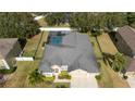 Single-Gathering home with pool and fenced backyard, aerial view at 914 Shadowmoss Dr, Winter Garden, FL 34787