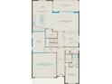 First floor plan showcasing a two-car garage, kitchen, and gathering room at 3393 Orange Rose Loop, Apopka, FL 32712