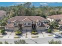 Aerial view of townhome community showcasing building and landscaping at 8177 Roseville Blvd, Davenport, FL 33896