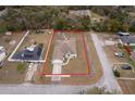 Property view showcasing house, yard, and neighboring houses at 1101 James Ave, Deltona, FL 32738