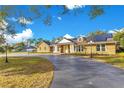 Attractive home with solar panels and a circular driveway, showcasing curb appeal at 1203 Waverly Way, Longwood, FL 32750