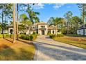 Stunning home featuring a paved driveway and lush landscaping with mature palm trees at 16902 Vinci Way, Montverde, FL 34756