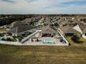 Aerial view of house with pool and large backyard at 1809 Hawksbill Ln, St Cloud, FL 34771