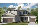 Charming two-story home with a three-car garage and well-manicured lawn and garden at 987 Ladyfish Trl, St Cloud, FL 34771