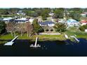 Lakefront property with private dock and lush landscaping at 115 N Lake Florence Dr, Winter Haven, FL 33884