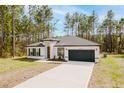 Beautifully landscaped new construction home featuring a modern design and spacious driveway at 6732 Sw 132Nd St, Ocala, FL 34473