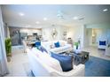 Open concept living and dining area with kitchen access at 110 Rosedale Dr, Deltona, FL 32738