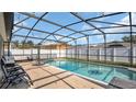 Relaxing screened-in pool area with comfortable seating, perfect for enjoying sunny days and outdoor entertaining at 2783 Trommel Way, Sanford, FL 32771