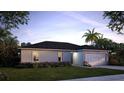 Newly built home with a front yard and palm trees at 590 E Division W St, Deland, FL 32724