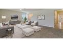 Living room featuring ample seating, a TV, and natural light at 4601 Boxwood Way, Mount Dora, FL 32757
