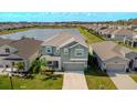Two-story house next to a lake in a residential neighborhood at 1756 Chatsworth Cir, St Cloud, FL 34771