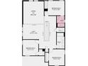 Two-story floor plan with loft, three bedrooms, and two bathrooms at 5702 Gingham Dr, Kissimmee, FL 34758