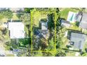 Aerial view of a home with a large, private backyard oasis and lush greenery at 1811 Oneco Ave, Winter Park, FL 32789